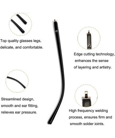 Replacement Glasses Temples - Metal Frame Transparent Temple Parts for Optimal Fit - Buy Online on GoSupps.com