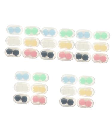 Healvian 30 sentences Contact lens container Local container Practical lens case Small plastic container travel set for contact lenses contact lens holder oval bracket mirror box