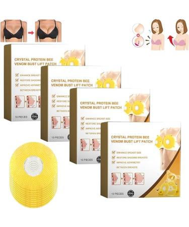 2024 New 4Box/40Pcs Moondor Crystal Protein Bee Venom Bust Lift Patch | Chest Patch | Breast Enhancement Patch | Natural Breast Nourishing Firming Patch for Women