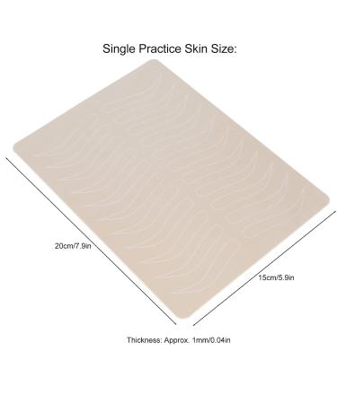 10pcs Microblading Practice Skin - Inkless Silicone Eyebrow Sheets for Beginners | Single Side Pattern 11 Pairs for Optimal Training - Buy Online on GoSupps.com
