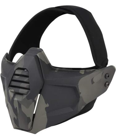Atairsoft 3D Tactical Half Face Mask - Protective Military Paintball Mask for Outdoor Activities & Halloween - CS Hunting Accessories McBk - Buy Online on GoSupps.com
