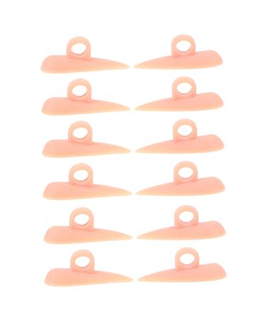 NOLITOY 1 Set 12pcs Middle Toe Support Pad Bunion Foot Gel Pads Gelt Pinky Toe Pad Temporary Hammer Toe Cushion Crooked Pad Thumb Splitter Toe Calluses Cover Silicone Gel Sebs Yoga As Shown 6.1X2.2X2CM