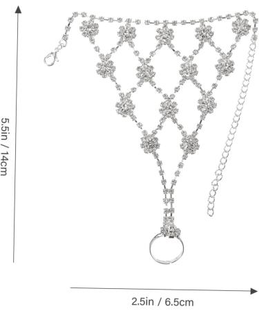 CALLARON Hand Rings ring hand chains the circle hand ring accessories rhinestones finger cots chained jewelry one chain Wedding dress Bracelet Ring finger jewelry Korean diamond ring - Buy Online on GoSupps.com