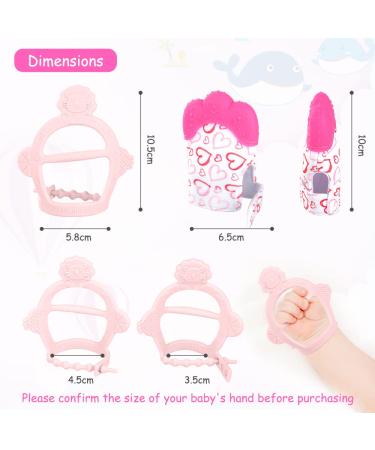 Vicloon Baby Bite Gloves & BPA-Free Bite Ring Toy | Soothes Gums for 0-6 Months | Soft Safe & Durable - Buy Online on GoSupps.com