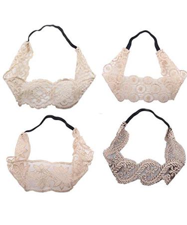 Gnognauq 7 PCS Lace Headbands - Elegant Lace Turban Headbands for Women and Girls | Soft Wide Hair Band Accessory Set for Fashionistas - Buy Online on GoSupps.com