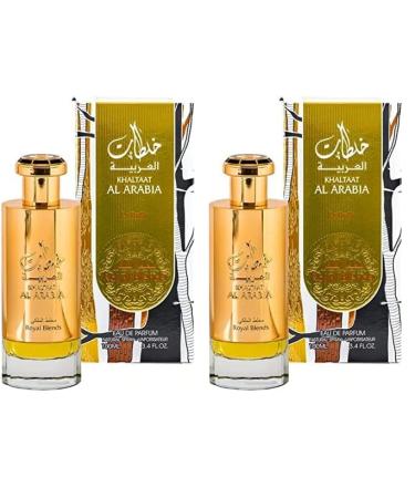 Lattafa Prestige Khaltat Al Arabia for Unisex Eau de Parfum Spray 3.4 Ounce (Pack of 2) 3.40 Fl Oz (Pack of 2)