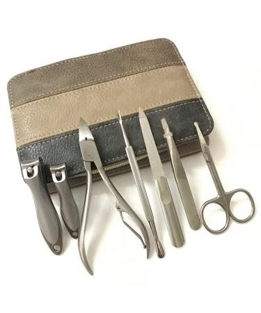 Nail Clippers Set 7 in 1 Stainless Steel Manicure Set Professional Nail Clips Fitting Foot Tools Manicure Toe Cutter Nail Set with Bag