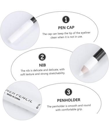 UKCOCO Crayon Eye-liner Blanc Bois 24 Pi ces Compact Pour Maquillage Yeux Filles Usage Voyage Maison - Buy Online on GoSupps.com