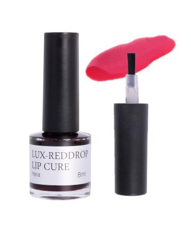 Natural Shine LUX REDDROP LIP CURE Original HERA (Soft Pink Red) | Water Lip Stain | Lightweight and Long Lasting | Overnight Exfoliator Treatment Deep Nourishing Care(0.27oz)
