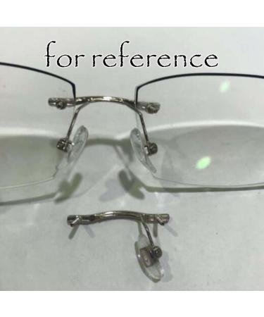 Replacement Metal Nose Pads for Rimless Glasses | Silver Eyeglass Nose Bridge 1 Piece - Buy Online on GoSupps.com