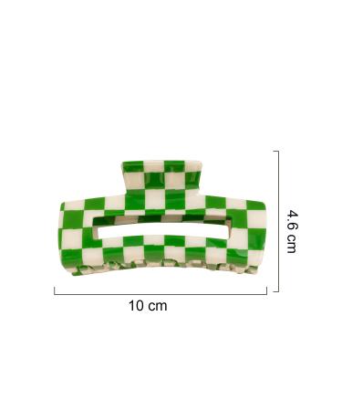 TODEROY Large Hair Claw Clips for Women - Green&Khaki-L Aesthetic Plaid Checker Design - Buy Online on GoSupps.com