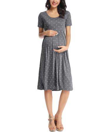 Love2Mi Floral Maternity Dress XL - Casual A-Line Midi Pregnant Dress - Buy Online on GoSupps.com