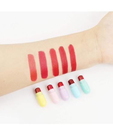 Mini Lipsticks Set - 5 Colors Matte Lip Glosses for All-Day Moisture - Buy Online on GoSupps.com