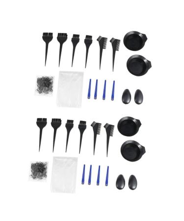 FRCOLOR 2 Sets Home Hair Dye Tool Balayage Brush Tools Highlight Hair Brush Hair Tint Bowl Hair Applicator Comb Hair Dyeing Brush Dye Mixing Bowl Hair Dyeing Kits Hair Dye Bowl Household