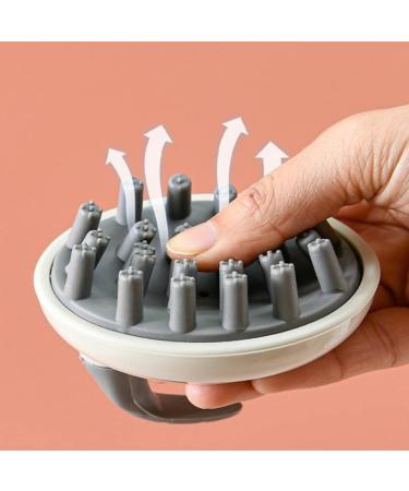 Scalp Massage Device - Silicone Shampoo Brush for Hair Cleaning | Household Brush with Handle - Rose Color - Buy Online on GoSupps.com