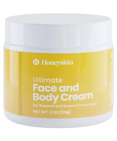 Hydrating Face Moisturizer for Women and Men with Manuka Honey and Coconut Oil - Face Cream and Body Lotion for Dry Skin  Eczema Cream  Psoriasis Cream - Rosacea Treatment for Face - Made In USA (2oz) 2 Ounce (Pack of 1)