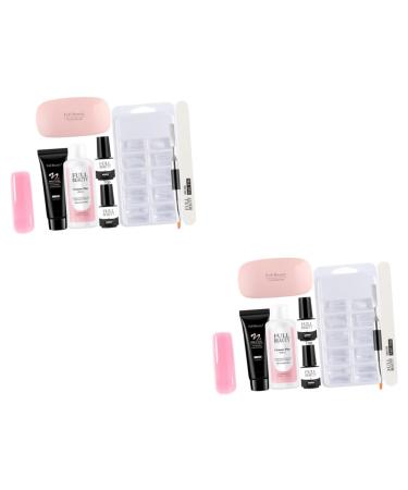 Housoutil 2 Sets Manicure Tools Set Poly Extension Nail Kit Poly Extension Kit Nail Extension Cosmetology Kit Professional Nail Manicure Nail Extended Accessory Tool Major Gel Plastic