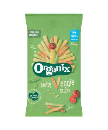 Organix Melty Lot de 4 b tonnets v g tariens 15 g
