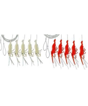 Set 2 sea leads from Behr Baby Shrimp Department Herings Paternoster 5 Poor Luminous Norway Finished length 140cm cord thickness 0.40mm hook size 2 mix