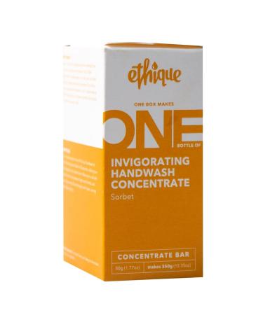 Ethique Invigorating Handwash Concentrate for All Skin Types - Sorbet - Plastic-Free  Vegan  Cruelty-Free  Eco-Friendly  Makes 11.83 fl oz Bottle of Handwash (Pack of 1)