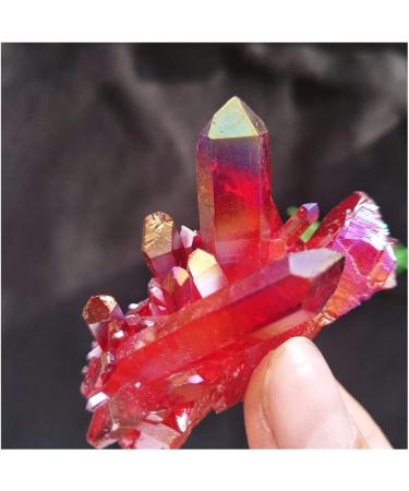 Natural Crystal Rough Red Aura Quartz Crystal Titanium Bismuth Silicon Cluster Rainbows Natural Stones and Minerals - Buy Online on GoSupps.com