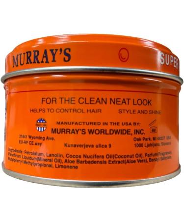 Murray's Light Pomade & Hair Dressing - Super Light 3 oz (6 Pieces) | Ideal for All Hair Types | International Shipping Available - Buy Online on GoSupps.com