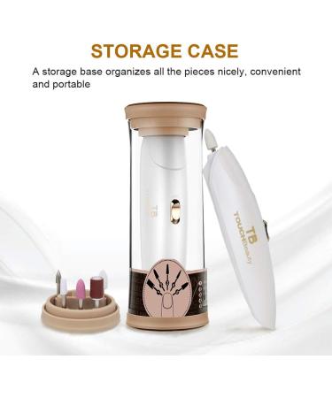 TOUCHBeauty Portable Electric Nail File Manicure & Pedicure Drill with LED Light - Gold PL-1333 - Buy Online on GoSupps.com