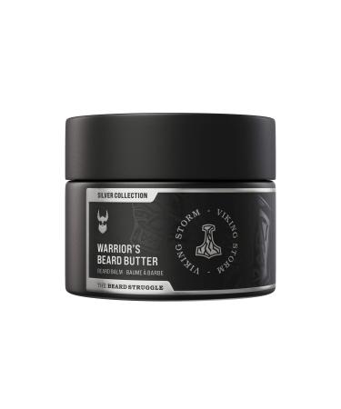 The Beard Struggle Warrior s Beard Butter Viking Storm - Silver Collection - Handcrafted with Non-Greasy Low-Hold Formula Luxurious Cologne-Grade Fragrances - 50g / 1.76 US. oz. Warrior-Glass Jar