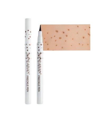 PICKX Freckle Pen 4 Colors Natural Freckle Pen Fake Freckle Pen Waterproof Long Lasting Soft Spots Natural Relaxing Sun Makeup(Light Brown Natural Coffee Chestnut Dark Brown) (Natural Coffee)