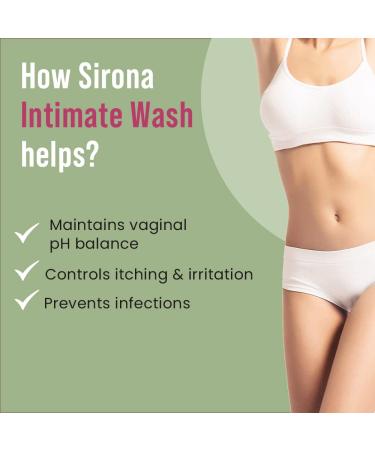 Sirona Natural Intimate Wash - 15ml | For Men and Women | Olive Oil, Tea Tree Oil, Jojoba Oil | Prevents Odour, Itching & Irritation - Buy Online on GoSupps.com