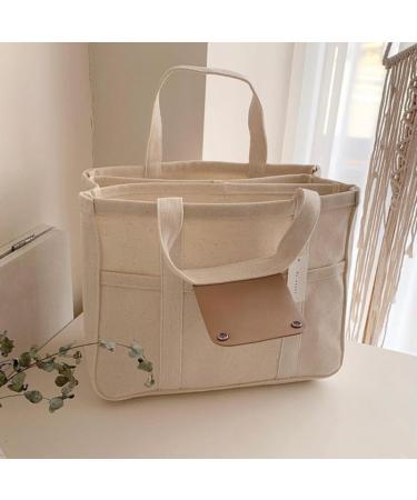Stylish Beige Canvas Multi-Function Diaper Bag | Versatile Baby Wrap Handbag & Shoulder Crossbody for Moms & Dads - International Shipping - Buy Online on GoSupps.com