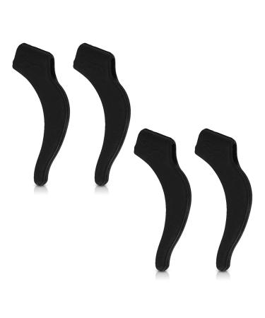 KWMobile anti -slip bracket for glasses hinge set - 4x xl ear bracket silicone hook for glasses - sports ironing ear hooks black XL (4 Pack) black - Buy Online on GoSupps.com