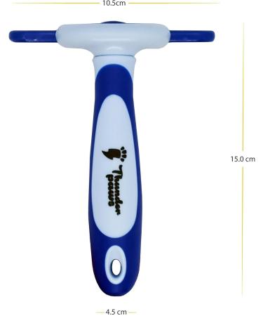 Thunderpaws Professional Fur Care Tool - De-Shedding Brush for Dogs & Cats | Best D-Shedz for All Fur Types & Sizes (Blue) - Buy Online on GoSupps.com