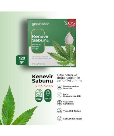 Hemp Soap Natural 120g - Eco-Friendly Nourishing & Moisturizing | Buy Online Internationally - Buy Online on GoSupps.com