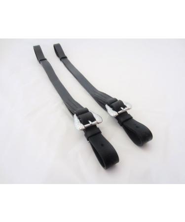 Buy PS Horse Spanish Baroque Stirrup Leathers - Black with Gold/Silver Fittings | International Shipping Available - Buy Online on GoSupps.com