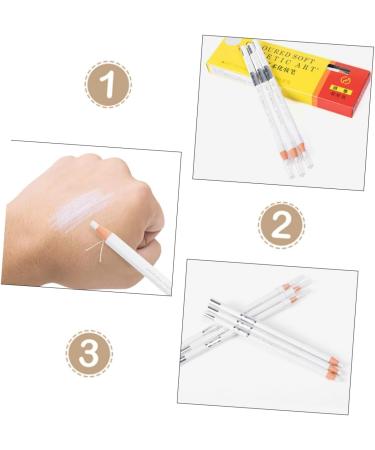 OHPHCALL Elegant Eyebrow Pencil White Eyebrow Marker Easy To Apply Makeup Brush Eyeliner - Buy Online on GoSupps.com