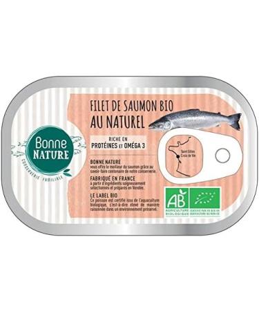 Bonne Nature - Filet De Saumon Bio Au Naturel 125G - Unit  - Buy Online on GoSupps.com