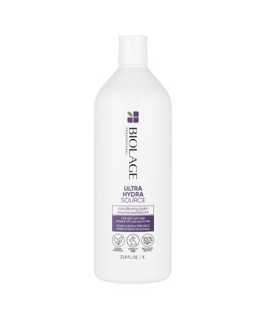 BIOLAGE Ultra Hydra Source Conditioning Balm | Anti-Frizz Deep Conditioner Renews Hair's Moisture | For Very Dry Hair | Silicone-Free | Vegan | 33.8 Fl. Oz. - Buy Online on GoSupps.com