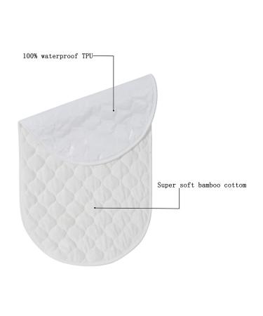 Buy Soonhua 3x Wrap Documents - Quilted Super Soft Bamboo Cotton Changing Pad | Waterproof Washable & Reusable | Ideal for Home Travel & Outdoors - Oval White - Buy Online on GoSupps.com