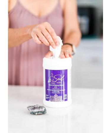 Soul Wipe Hand Sanitizing Wipe Infused with Rosemary Eucalyptus & Clary Sage for 3rd Eye Chakra - Buy Online on GoSupps.com