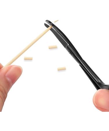 2Pcs Nose Hair Scissors Set for Beard, Moustache, Eyelash & Eyebrow Trimming - Black - Buy Online on GoSupps.com