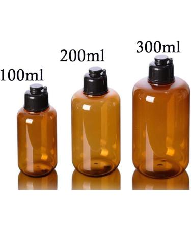 Vasana 300ml Refillable Plastic Bottles with Black Hinged Lid - Set of 3 for Makeup Shampoo Lotion & More | Ideal Travel Containers - International Shipping Available - Buy Online on GoSupps.com