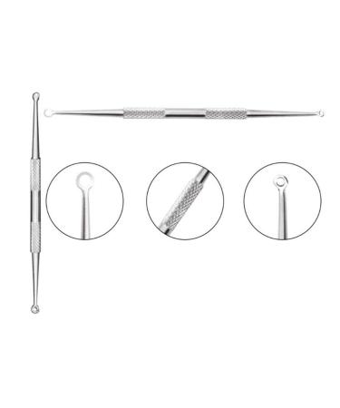 Fiyuer 17 PCs Blackhead Remover Kit - Stainless Steel Acne Needles & Tools for Pimples Blackheads and Manicure | Portable Leather Gift Box - Buy Online on GoSupps.com