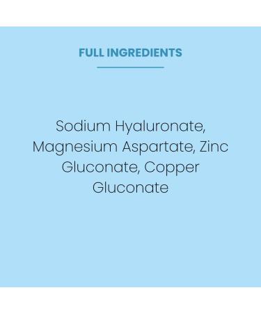 Hydrating Lifting Hyaluronic Acid Serum - Dual-Molecule Pure-Grade HA with Copper Magnesium & Zinc Minerals Plumping Firming & Fine-Line Smoothing Face Serum 1 fl oz - Buy Online on GoSupps.com