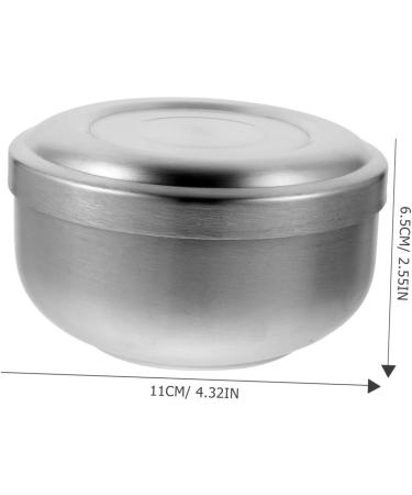 Minkissy 4-Piece Shaving Bowl Set | Metal Holder & Lid for Salon - Ideal for Men's Hair Care & Beard Grooming - Buy Online on GoSupps.com