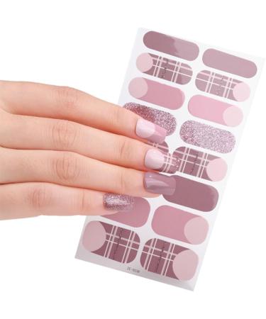 Ruarby French Tip Press on Nails Medium Almond False Nails Tips Detachable Full Cover Stick on Nails Glossy Nude False Nails - Buy Online on GoSupps.com