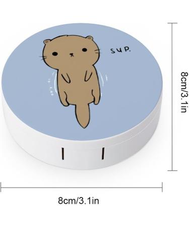 Cat Fly Space Contact Lens Case - Portable Travel Box with Mirror | Shop Internationally - Buy Online on GoSupps.com