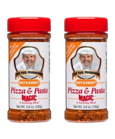 Chef Paul Prudhommes Magic Seasoning Blend Pizza & Pasta 3.6 oz (Pack of 2) 3.6 Ounce (Pack of 2)