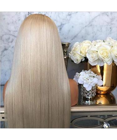 Shop Long Wavy Ombre Lace Front Wig - Dark Gray & Blonde Synthetic Hair 180% Density 26 Inch - Perfect for Daily Use & Parties - Buy Online on GoSupps.com