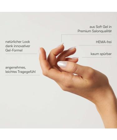 Doonails Soft Gel Press-On Nails 30 Set - Milkshake Rounded Chrome White Full Cover - Salon Quality Medium Natural Fit Fake Nails - Buy Online on GoSupps.com